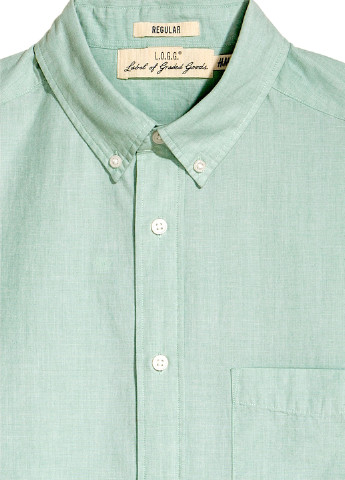 Мятная кэжуал рубашка меланж H&M