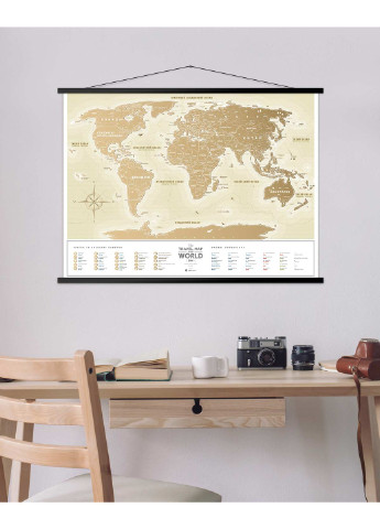 Скретч карта мира "Travel Map Gold World" (укр) (тубус) 1DEA.me (254288758)