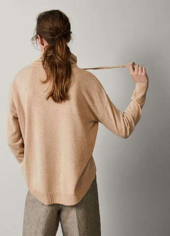 Бежевий демісезонний светр Massimo Dutti
