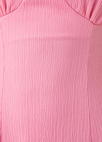 Розовое кэжуал платье клеш, с открытой спиной KOTON однотонное