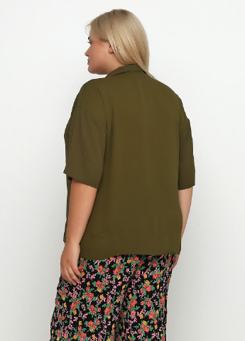 Оливковая летняя блуза LabelBe