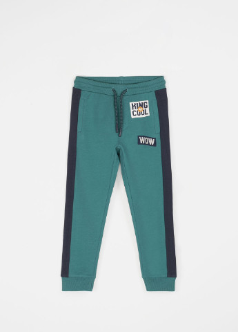 Зеленые спортивные демисезонные брюки джоггеры, зауженные Coccodrillo