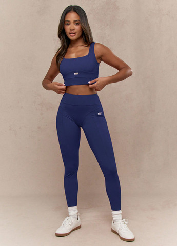 Синий топ бюстгальтер SHEIN без косточек полиамид