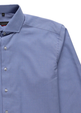 Темно-голубой классическая, кэжуал рубашка однотонная Eterna