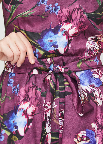 Фиолетовое кэжуал платье Rinascimento с цветочным принтом