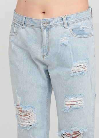 Штани Reserved завужені, вкорочені світло блакитні джинсові бавовна