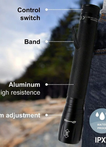 Фонарик светодиодный тактический Electraline Lumina 10W 800LM Brille 58045 (256532671)