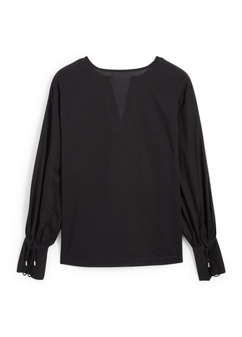 Чорна вишиванка C&A візерунок однотонний пряма бавовна (339851002)