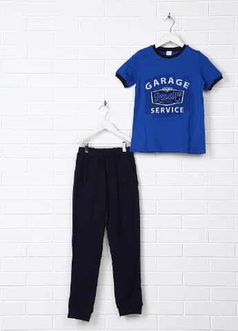 Синий демисезонный комплект (футболка, брюки) Senti