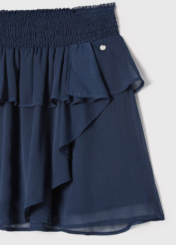 Темно-синяя кэжуал однотонная юбка Pepe Jeans клешированная