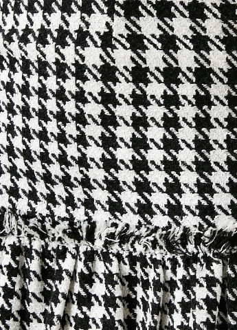 Черно-белая кэжуал с узором гусиная лапка юбка KOTON а-силуэта (трапеция)