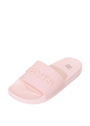 Розовые шлепанцы Levi's с логотипом