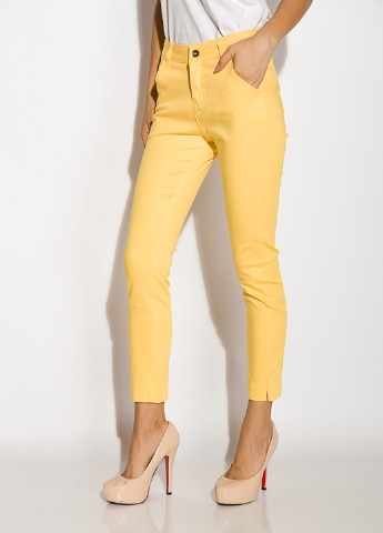 Желтые кэжуал летние зауженные брюки Time of Style