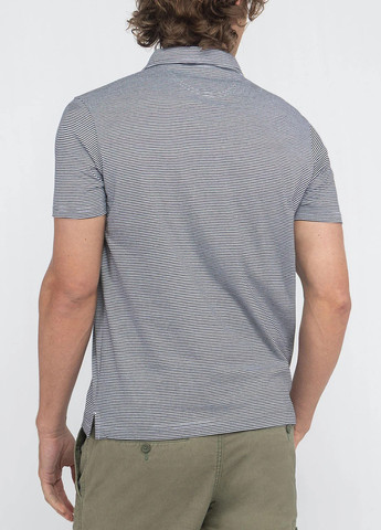 Черная футболка-поло для мужчин U.S. Polo Assn. в полоску