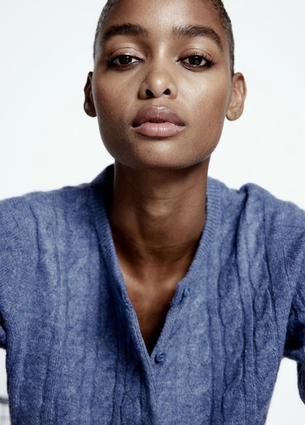 Синий демисезонный кардиган H&M