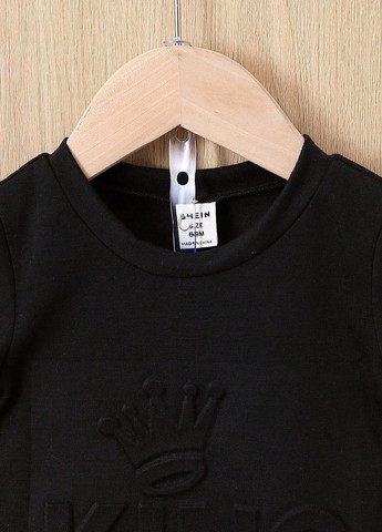 Черный летний комплект (футболка, шорты) SHEIN