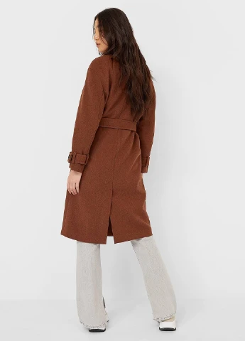 Коричневое демисезонное Пальто Stradivarius