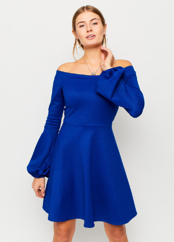 Синее вечернее платье Karree однотонное