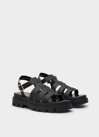 Черные босоножки Replay с ремешком с логотипом