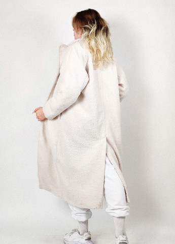 Молочное демисезонное Пальто плюшеве однобортное H&M
