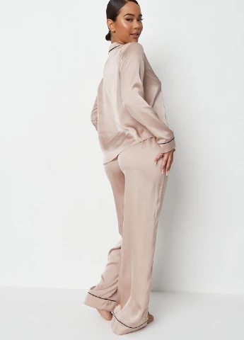 Бежева всесезон піжама (сорочка, штани) сорочка + брюки Missguided