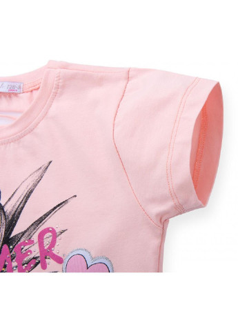 Персикова демісезонна футболка дитяча "summer girl" (5788-122g-peach) Peri Masali
