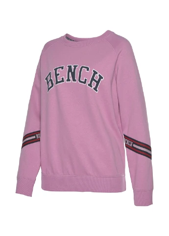 Розовый свитшот Bench надпись без декора (250582698)