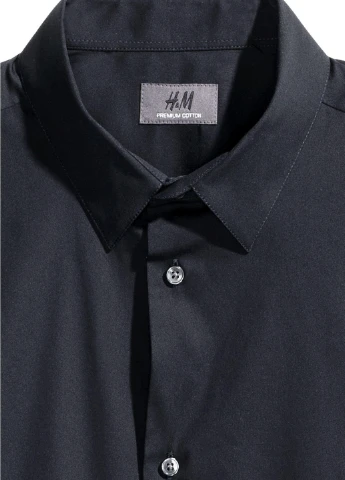 Темно-синяя рубашка H&M
