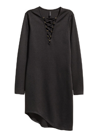 Черное кэжуал платье футляр H&M меланжевое