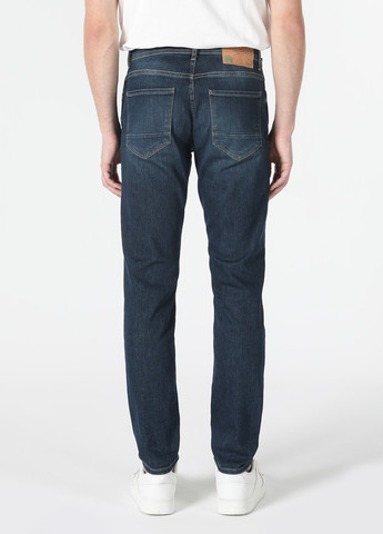 Темно-синие демисезонные слим джинсы Colin's