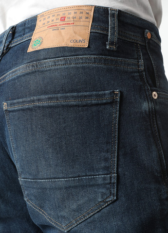 Темно-синие демисезонные слим джинсы Colin's