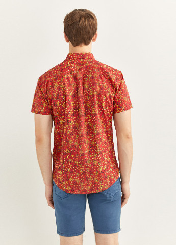 Красная кэжуал рубашка с цветами Springfield