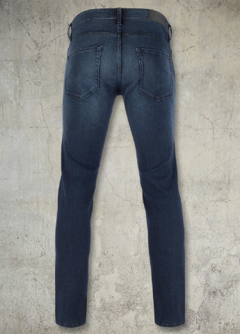 Темно-синие демисезонные зауженные джинсы Pako Lorente