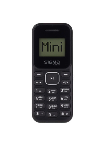 Мобільний телефон (4827798120729) Sigma x-style 14 mini black-green (253507095)