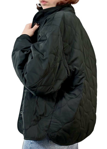 Черная демисезонная куртка куртка-лайнер H&M