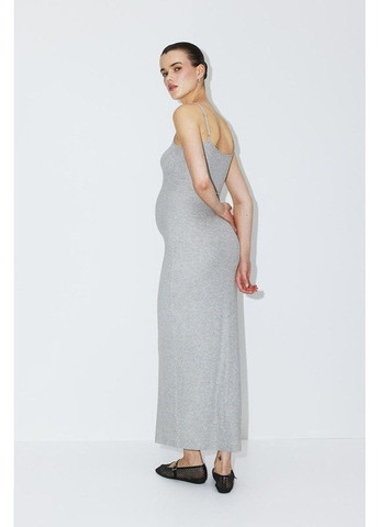 Серое кэжуал платье для беременных платье-майка H&M меланжевое