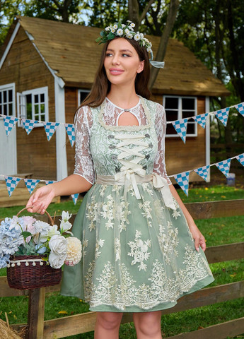 М'ятна вечірня, кежуал сукня кльош SHEIN з квітковим принтом