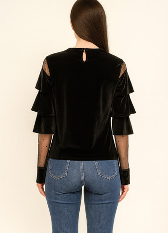 Чорна блузка Sassofono