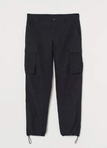 Черные демисезонные брюки H&M