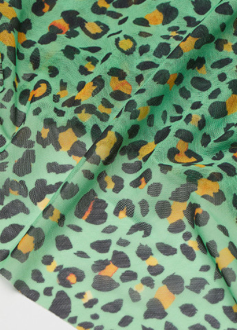 Зелена кежуал сукня на запах H&M леопардовий