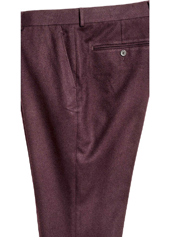 Бордовые классические демисезонные зауженные брюки H&M