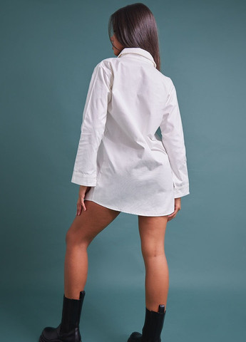 Білий кежуал сукня сукня-сорочка PrettyLittleThing однотонна