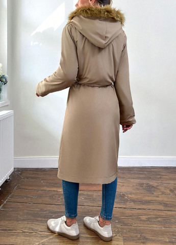 Бежеве демісезонне Пальто SHEIN
