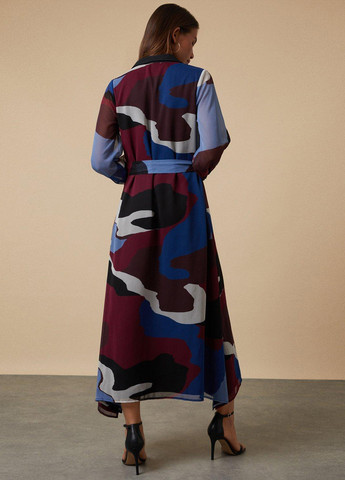 Комбинированное кэжуал платье рубашка Wallis с абстрактным узором