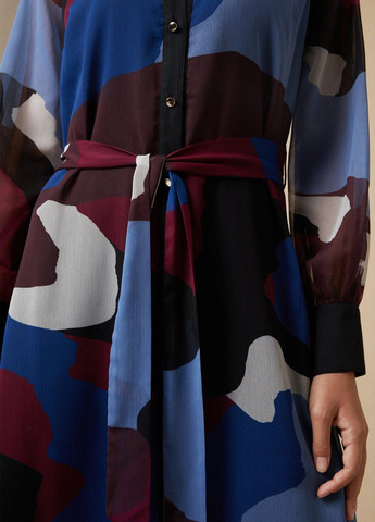 Комбинированное кэжуал платье рубашка Wallis с абстрактным узором