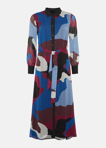 Комбинированное кэжуал платье рубашка Wallis с абстрактным узором