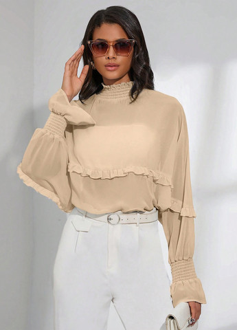Бежевая блуза SHEIN