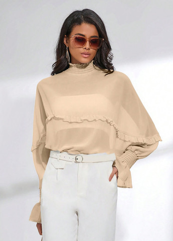 Бежевая блуза SHEIN