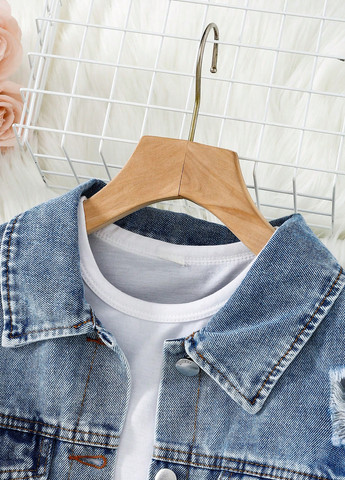 Блакитний демісезонний комплект (куртка, комбінезон) SHEIN