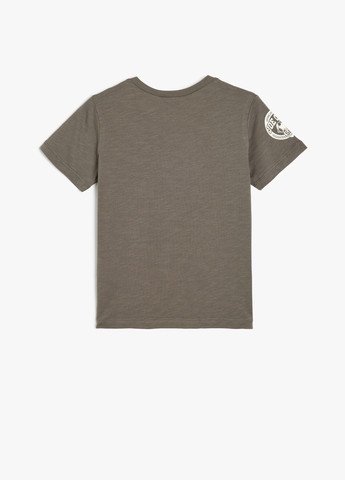 Серо-коричневая летняя футболка KOTON